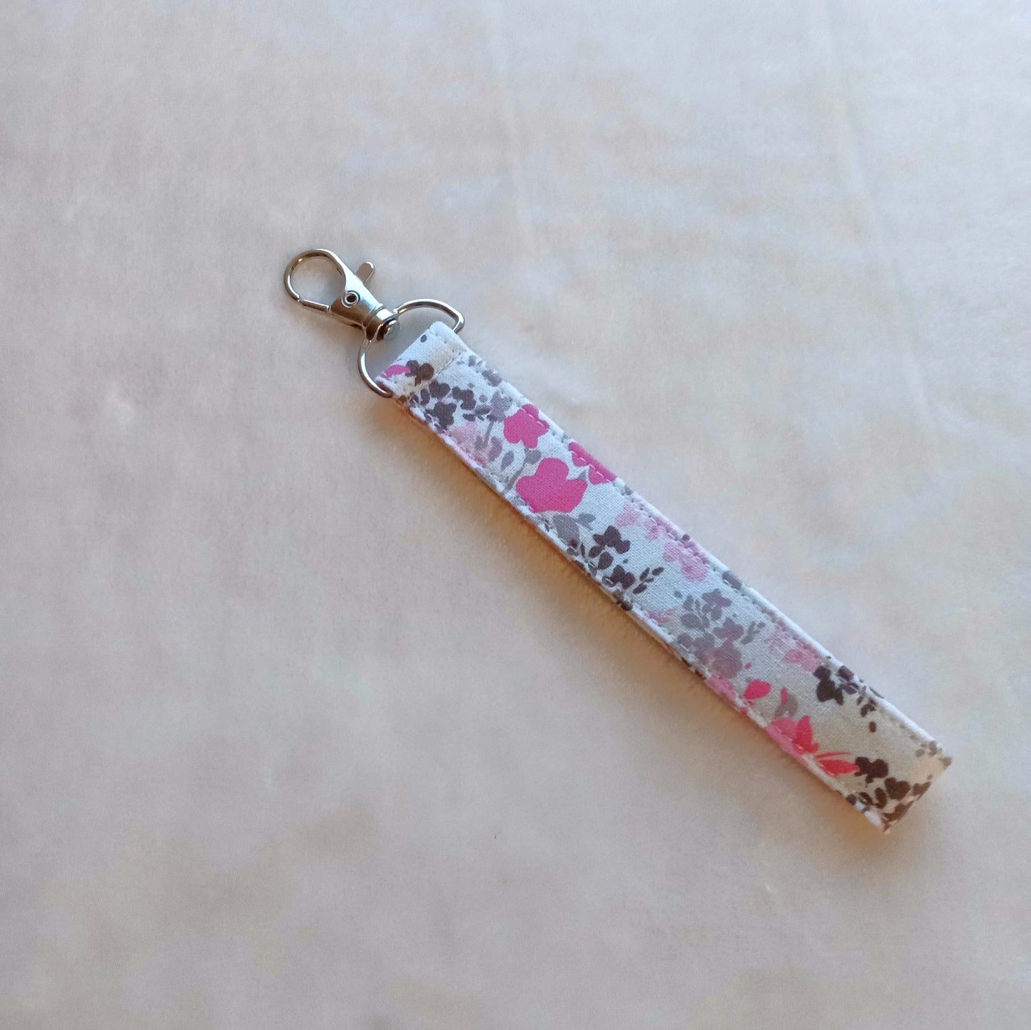 Floral Pink Key Fob, Wristlet