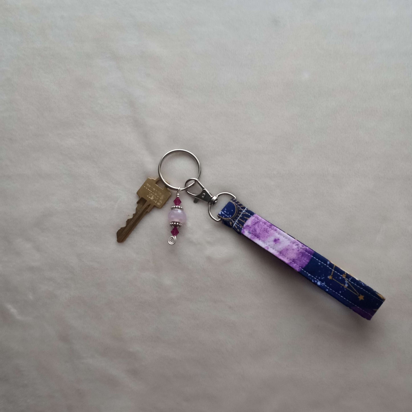 Purple Planets Key Fob, Wristlet