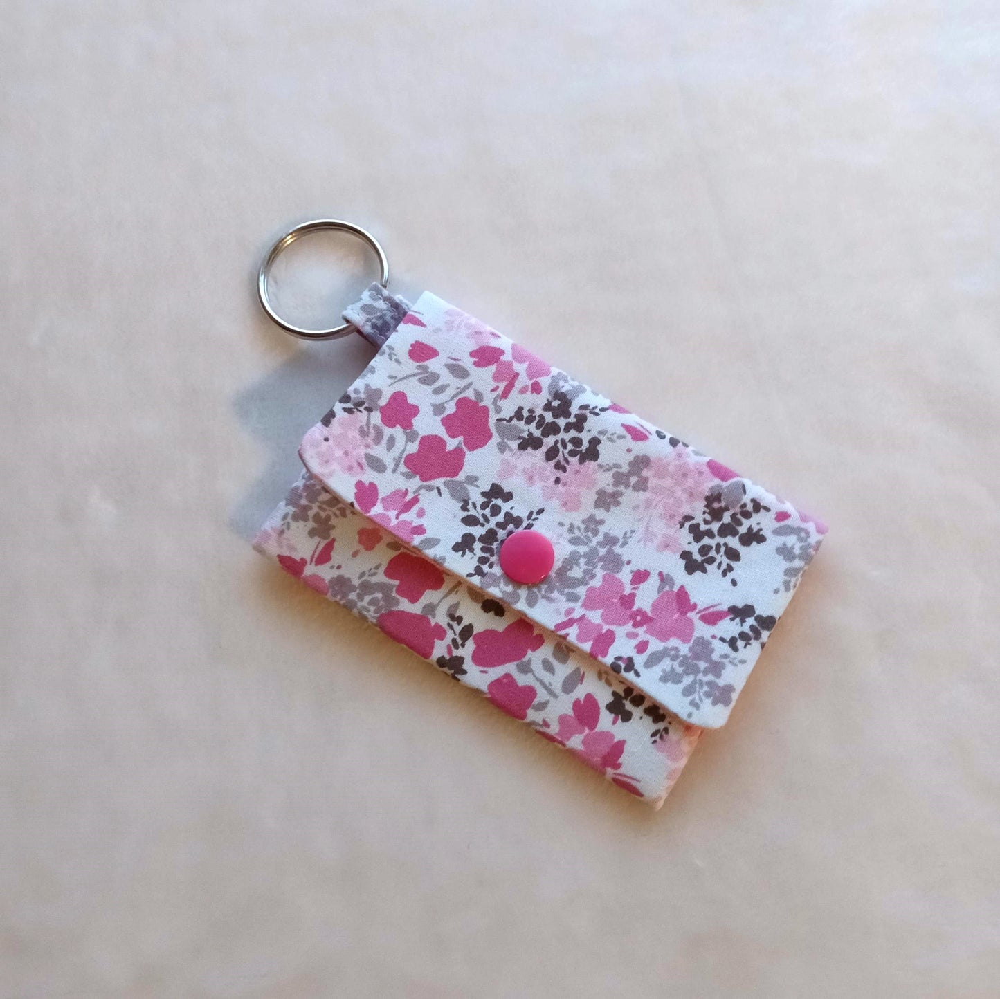 Floral pink Mini Wallet, Card Holder
