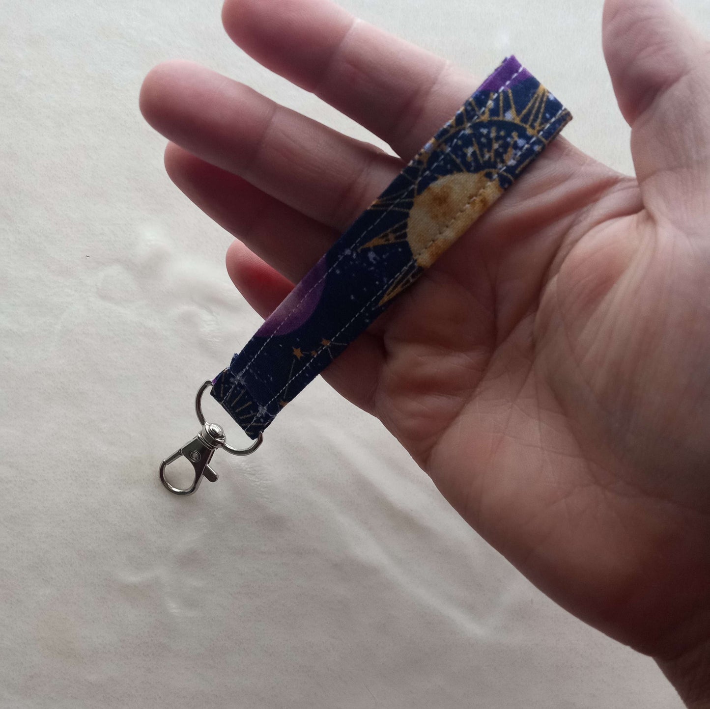 Purple Planets Key Fob, Wristlet