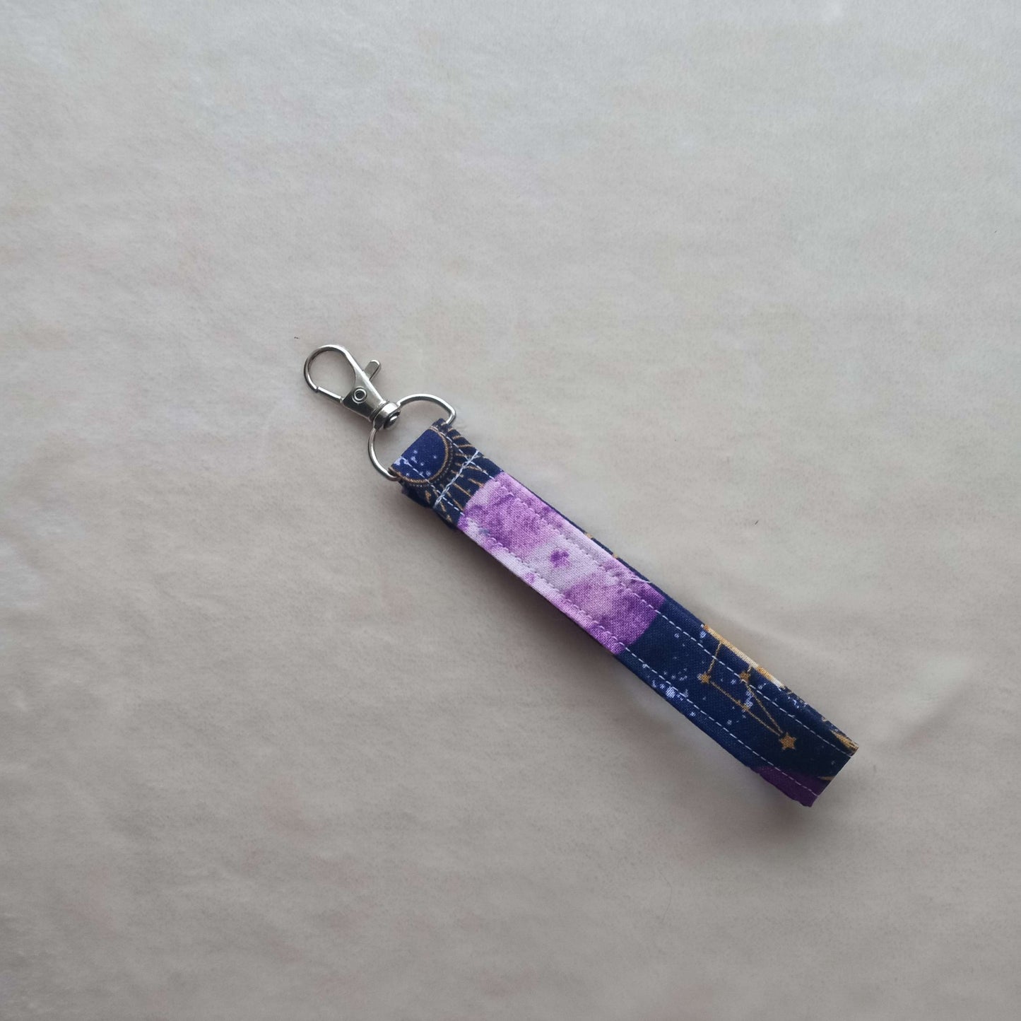 Purple Planets Key Fob, Wristlet