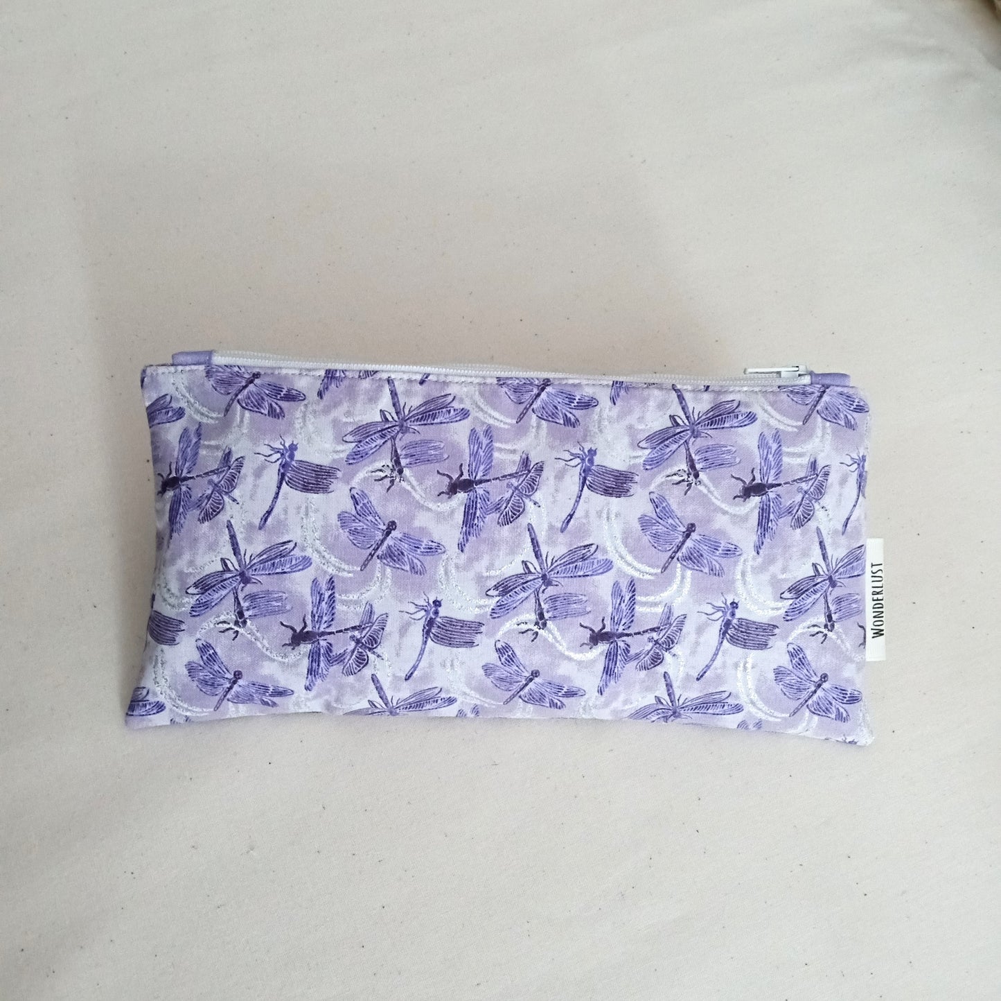 Lavender Dragonfly Pencil Case