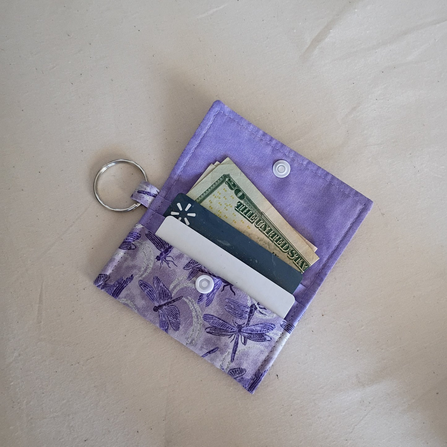 Lavender Dragonfly Mini Wallet