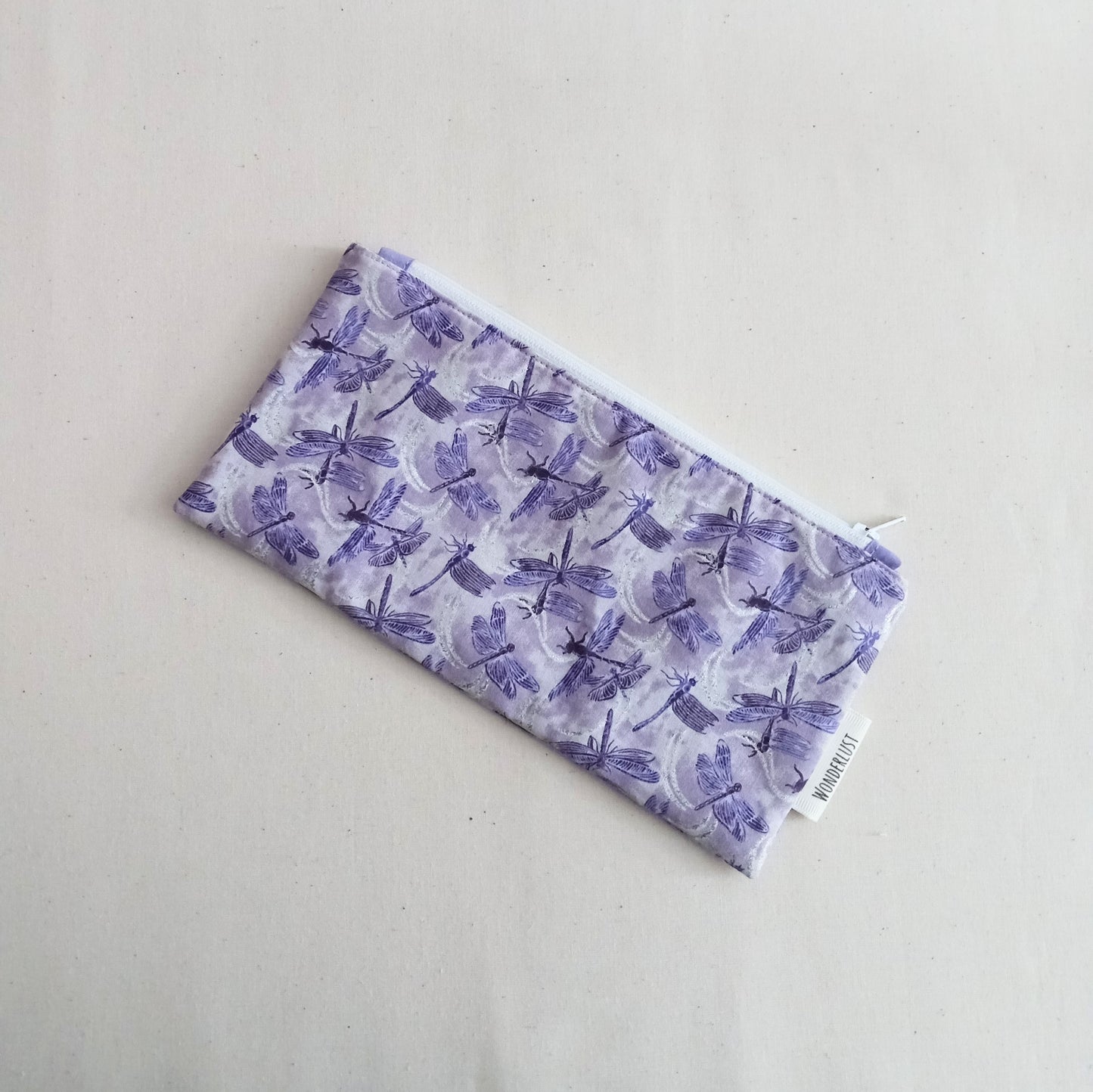 Lavender Dragonfly Pencil Case