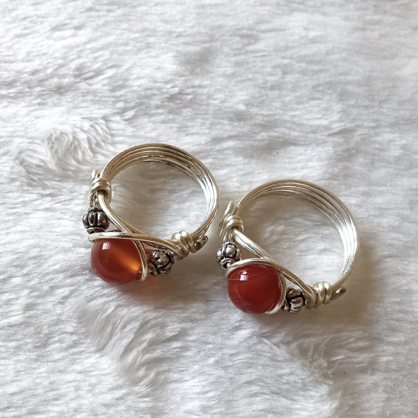 Carnelian Wire Wrapped Ring