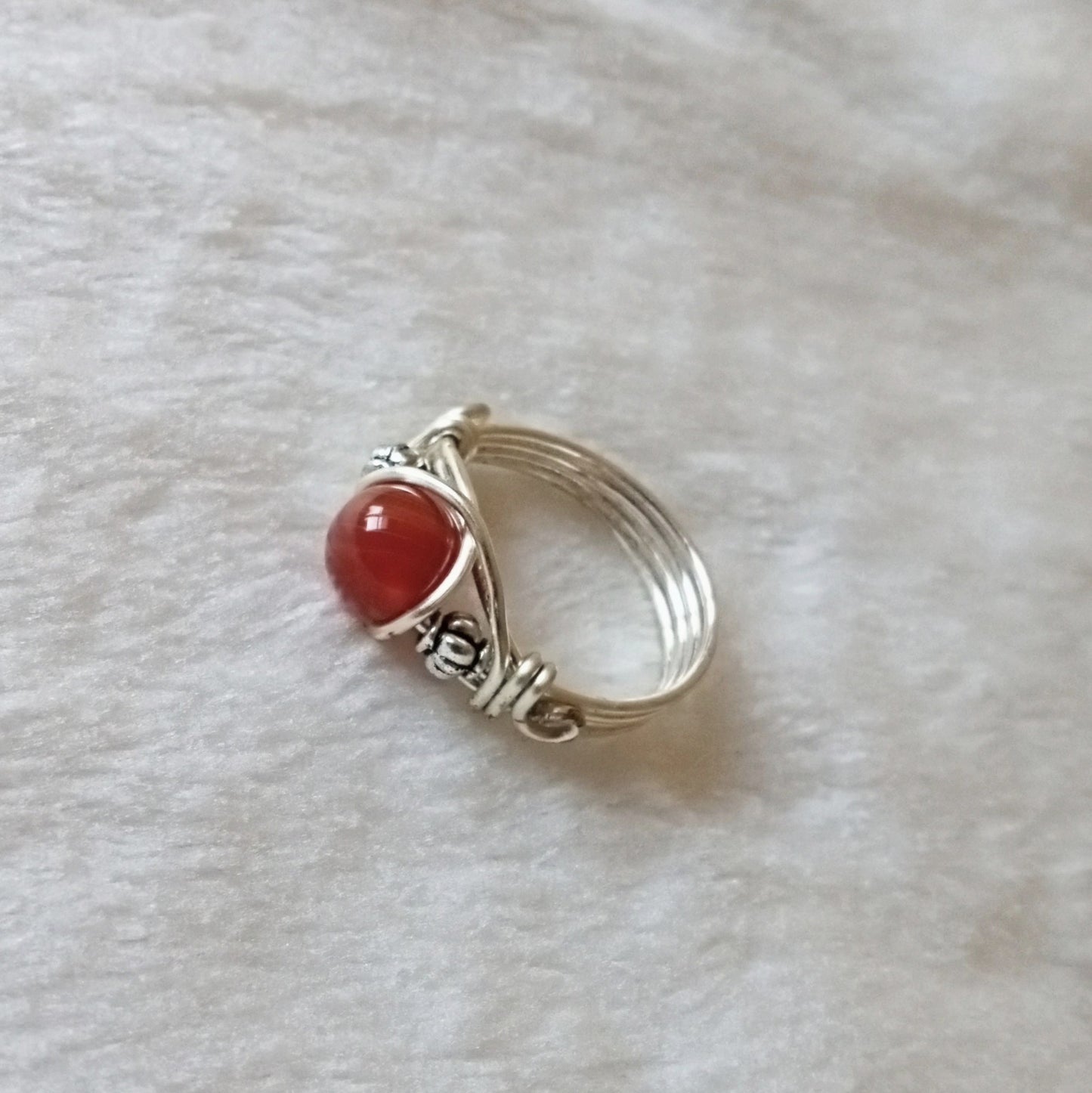 Carnelian Wire Wrapped Ring