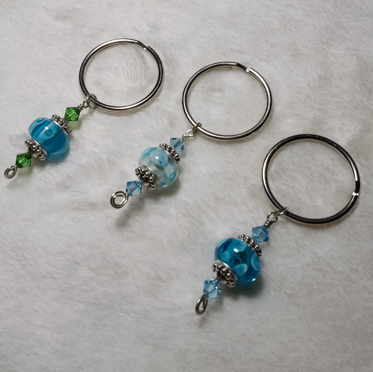 Wonderlust assorted blue keychains