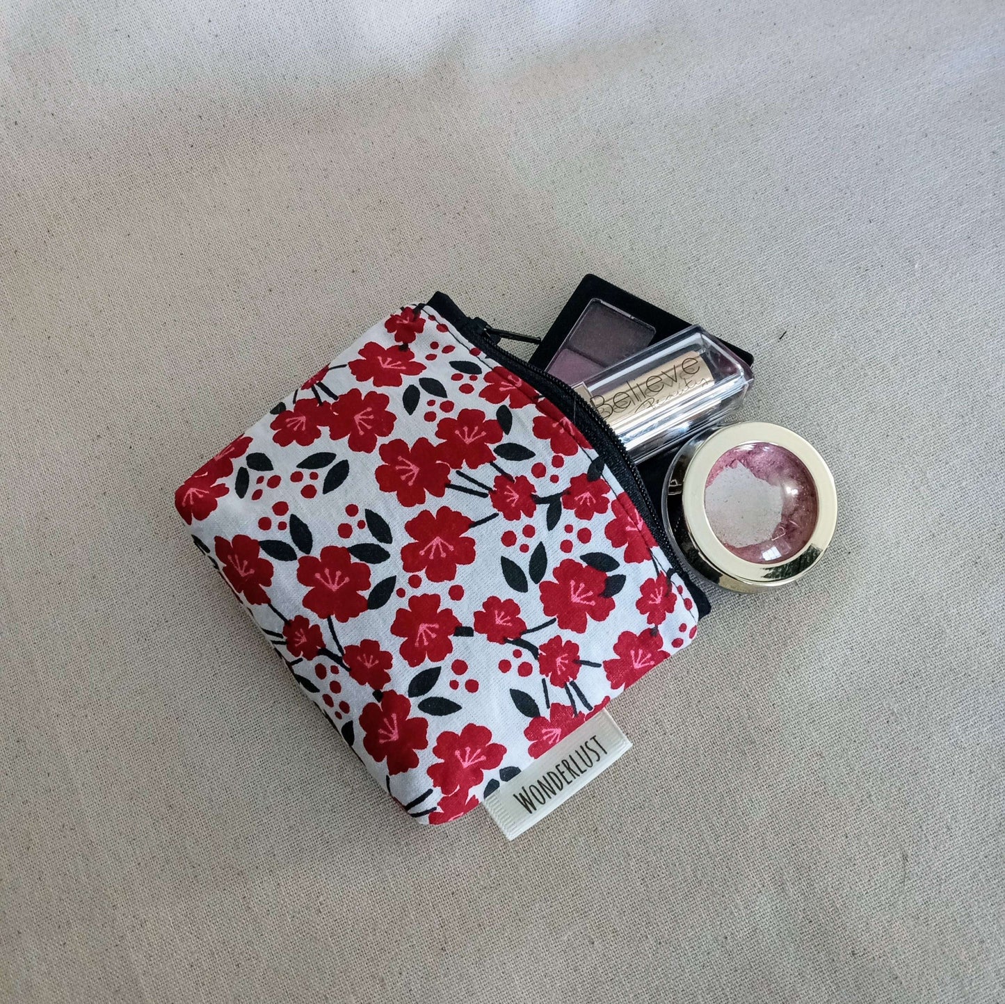 Red Flowers Coin Purse