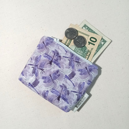 Lavender Dragonfly Mini Zip Pouch