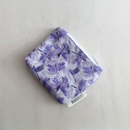 Lavender Dragonfly Mini Zip Pouch