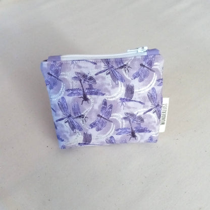 Lavender Dragonfly Mini Zip Pouch