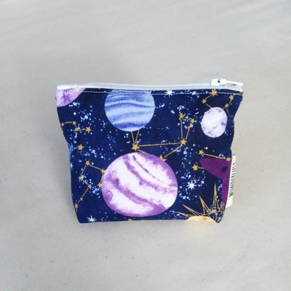 Purple Planets Mini Zip Pouch