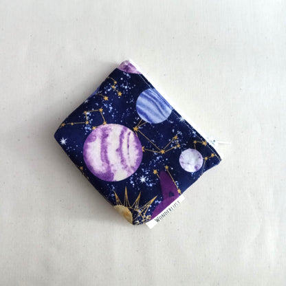 Purple Planets Mini Zip Pouch