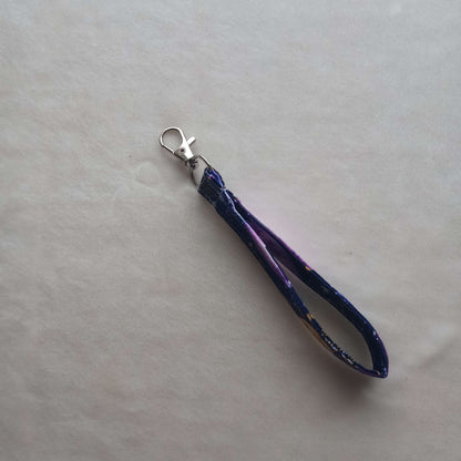 Purple Planets Key Fob, Wristlet