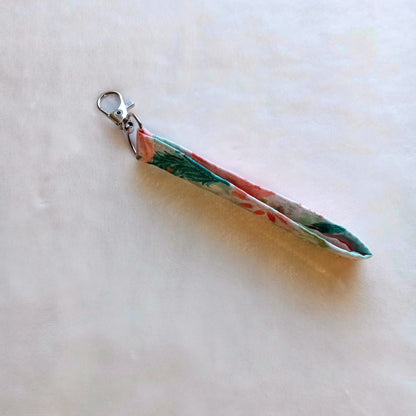 Peacock Roses Key Fob, Wristlet