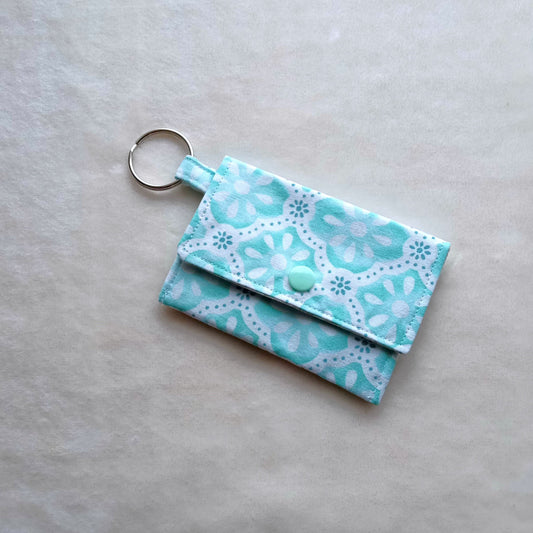 Spring Blue Mini Wallet, Card Holder