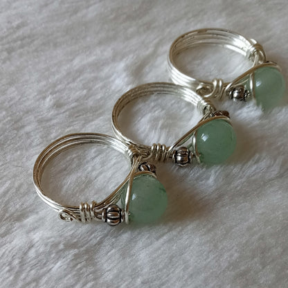 Aventurine Wire Wrapped Ring