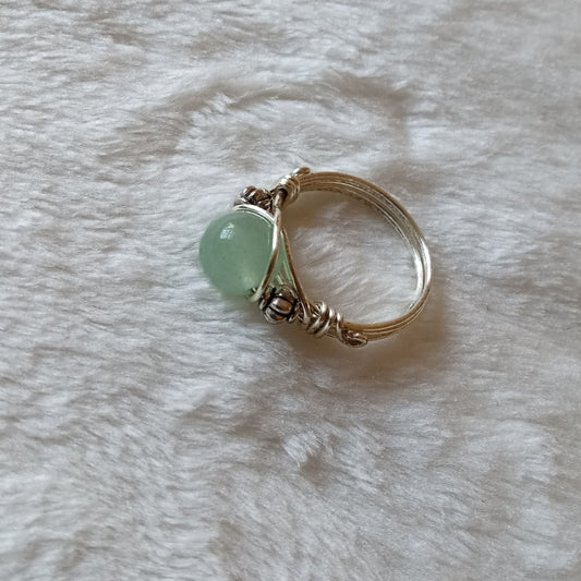 Aventurine Wire Wrapped Ring