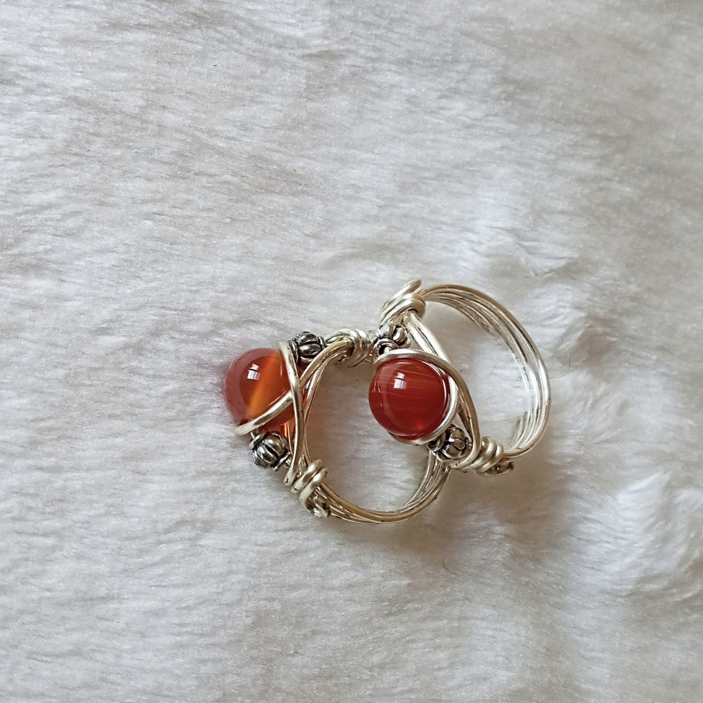Carnelian Wire Wrapped Ring