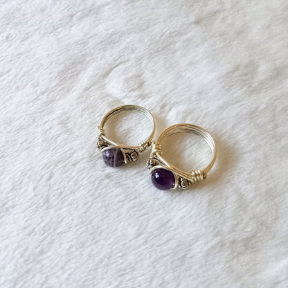 Amethyst Wire Wrapped Ring