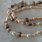 Champagne Freshwater Pearl and Crystal Necklace