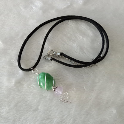 Aventurine Wrapped Pendant