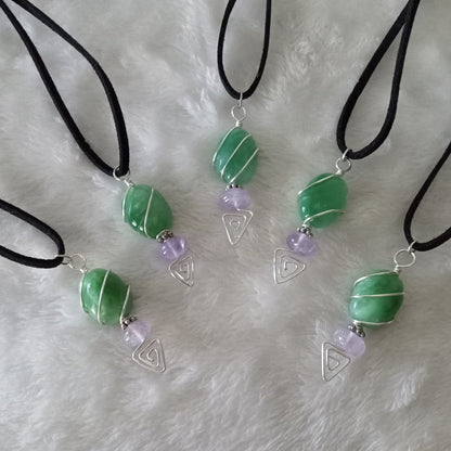 Aventurine Wrapped Pendant