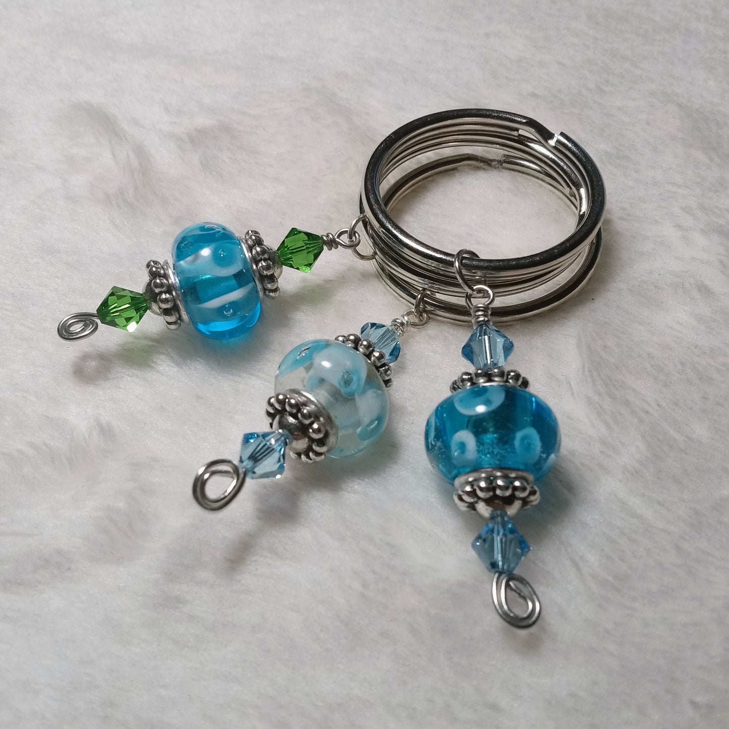 Wonderlust assorted blue keychains